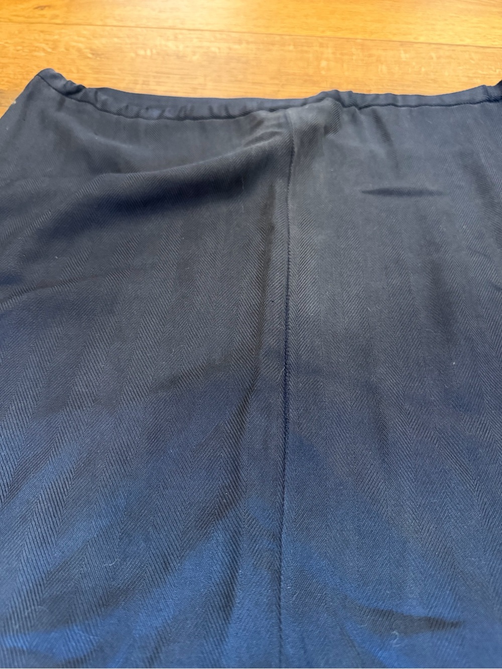 Vintage Savannah Navy A-Line Midi Skirt Button Panel Close / medium - Picture 11 of 11
